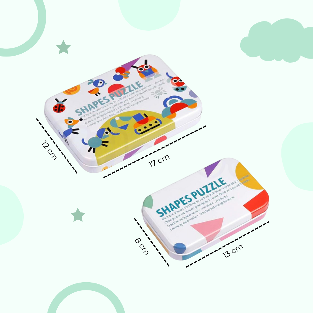 🧩 SmartShapes™ – Eğitici Ahşap Puzzle Seti (Zekâ ve Beceri Geliştirici Oyuncak)
